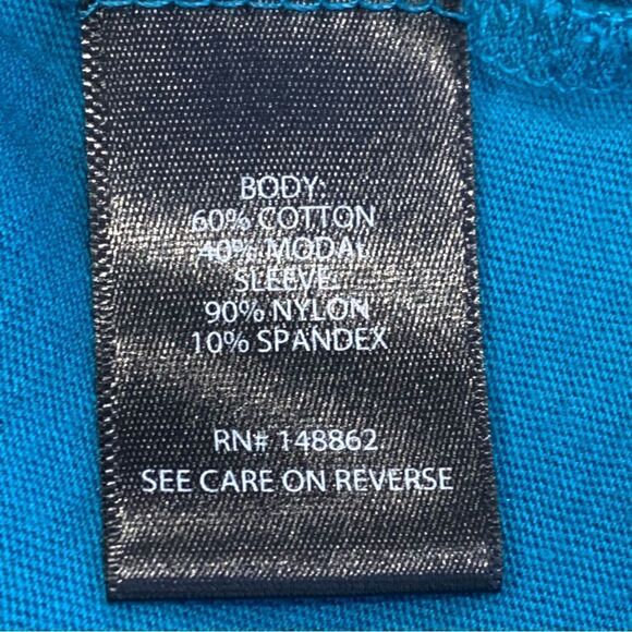 Torrid V Neck Lace Sleeve Raglan Top - Teal color Size Large - Picture 6 of 10